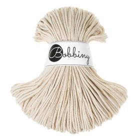 Bobbiny فاخر مكرمية Cord خيط, Golden Natural, 3 ملم