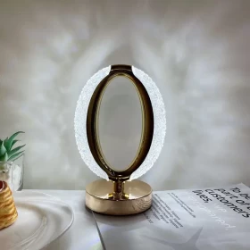 Rechargeable Crystal Table Lamp – 3 Lighting Modes, Elegant & Cordless