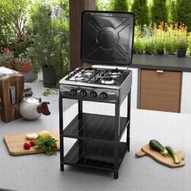 4-Burner Adjustable Tabletop Gas Stove | Compact & Powerful Cooking Solution