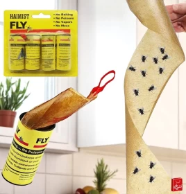 Sticky Fly Trap 4 Rolls Pack, Mosquito Catcher Killer-70cm