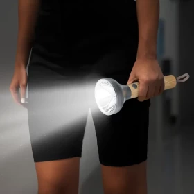 كشاف LED خشبي Porodo Lifestyle Birch 300  تصميم طبيعي وإضاءة قوية