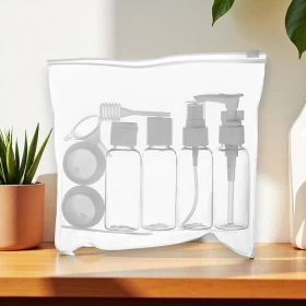 8 Piece Travel Toiletry Bottles Set with Accessories