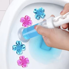 Toilet Freshener and Cleaner Flower Gel