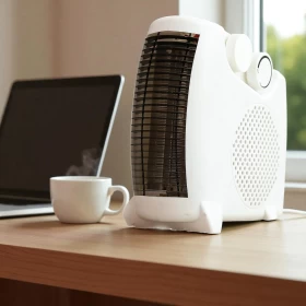 Electric Fan Heater 2000W with Adjustable Temperature Control