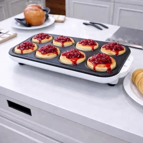 Sumo Electric Pancake Maker With Nonstick Plates 1350W-8pcs