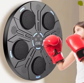Bluetooth Wall Mounted Music Boxing Machine – LED Screen, Rechargeable
