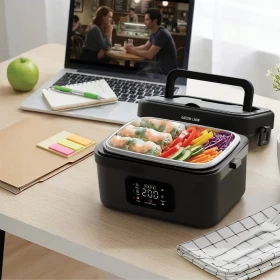 Green Lion Portable Lunch Box – Electric Heated Food Container 1L