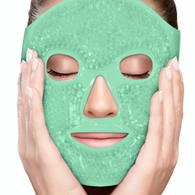 Cool Gel Full Face Mask – Ice Cooling Sleeping Mask for Summer