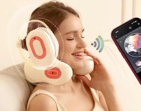 U-Shape Travel Neck Pillow with Built-in Bluetooth Headset – Ultimate Comfort Pillow