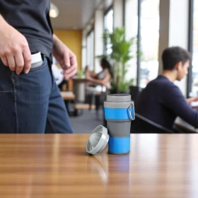 Portable Reusable Silicone Cup for Camping