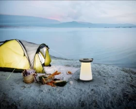 كرسي بورودو قابل للطي مع إضاءة LED – للتخييم والسفر-اخضر