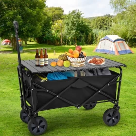 2 in 1 Heavy Duty Foldable Trolley Cart Wagon & Table – 65cm