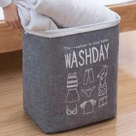Eva Collapsible Laundry Basket – Wash Day (1948) – Grey