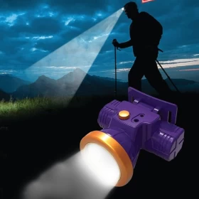 3W 1200 mAh Rechargeable LED Head Lamp Flashlight with exchangeable battery 15 hours capacity