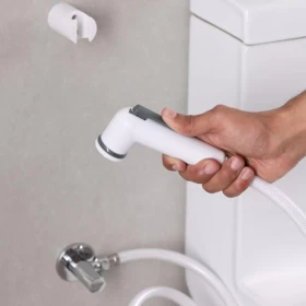 V.MAX MODI Bathroom Cleaning Set – White Shataf Faucet | Multi-Purpose ABS Sprayer