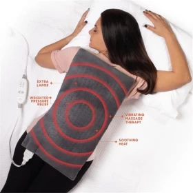 Calming Heat Wide Back Pain Massaging Pad 90 Degrees-Electric Pad
