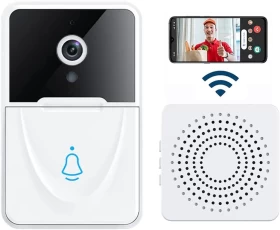 Smart Wireless Video Doorbell with Night Vision, Two-Way Audio & Mobile App Control