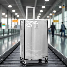 Transparent Luggage Protective Cover Dustproof Scratch Resistant PVC -28inch
