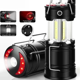 Rechargeable LED Portable Camping Lantern – USB & AA Battery Powered