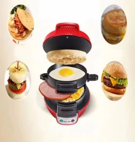 Manual Burger Press Machine – Multifunctional Breakfast & Sandwich Maker