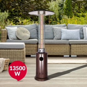 4-Glass Tube Patio Gas Heater Powerful Outdoor Heating 13500W