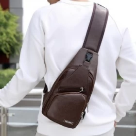 Waterproof Leisure PU Leather Single Shoulder Bag