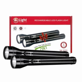 Mr.Light MR.3333 Rechargeable LED Flashlight – 2PCS Set