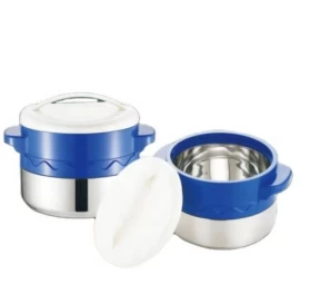 Stainless Steel Thermal Food Warmer Set – 2PCS Hot Retaining Casserole 8L + 12L