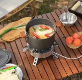 High-Power Portable 5-Burner Gas Stove