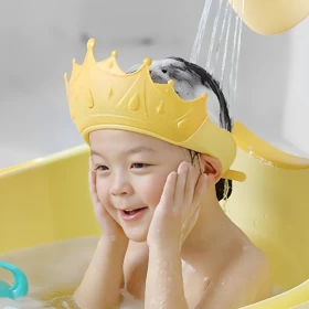 Adjustable Baby Shower Shampoo Cap Crown Shape