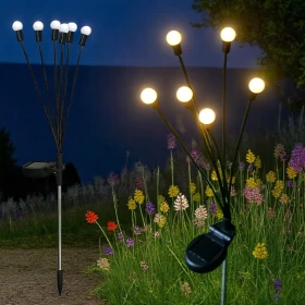 10 LED Solar Powered Firefly Lamp