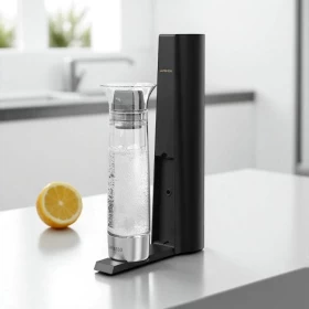 LePresso Sparkling Water Maker with Pressure Release Button – Black