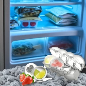 Freeze Big Ice Balls with Silicone Cube Tray