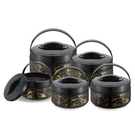 Keep Warm Casserole Food Hot Food Warmer Set – 1L, 2L, 4L, 6L 4PCS