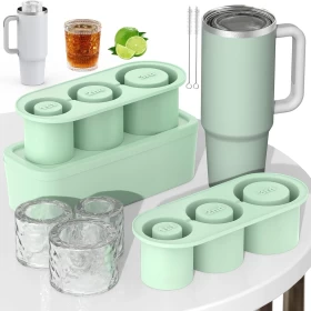 Ice Cube Tray for Tumbler Cup 3 Pcs Silicone