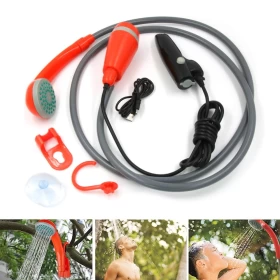 Portable Camping Shattaf & Shower Set – 12V Travel Bidet with Collapsible Bucket