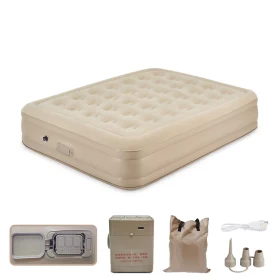 Auto Inflatable Double Air Bed Built -150x200x40cm