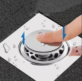 Stainless Steel Bathroom Floor Drain with Deodorant Sealing Cover