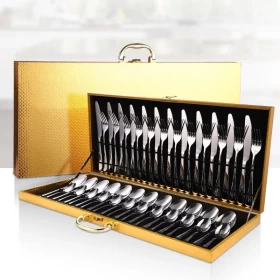 48-Piece Stainless Steel Cutlery Set in Elegant Case
