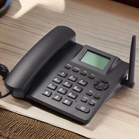 Wireless GSM Desk Phone with 2 SIM cards slots-ReChargable Battery