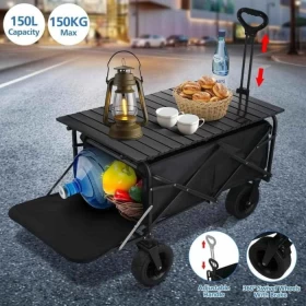 2 in 1 Heavy Duty Foldable Trolley Cart Wagon & Table – 65cm