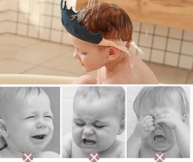 Adjustable Baby Shower Shampoo Cap Crown Shape