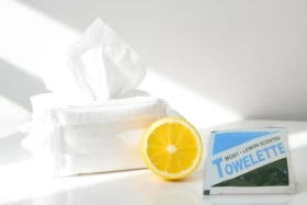 Lemon Scented Towelette Wet Wipes 10pcs